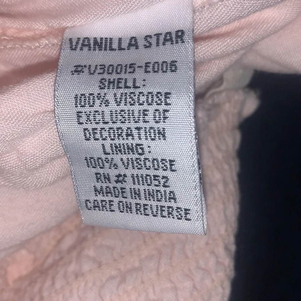 Vanilla Star Pale Pink stretchy frayed distressed double layered shorts XL